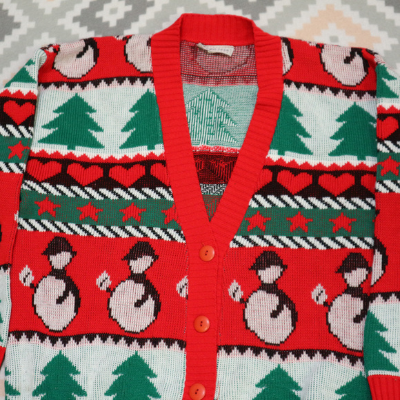 Vintage CABIN CREEK Holiday Cardigan Sweat… - Picture 2 of 6